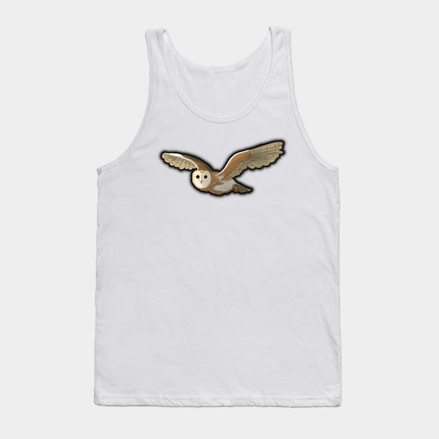 Glowing Barn Owl Tank Top by Aeriskate